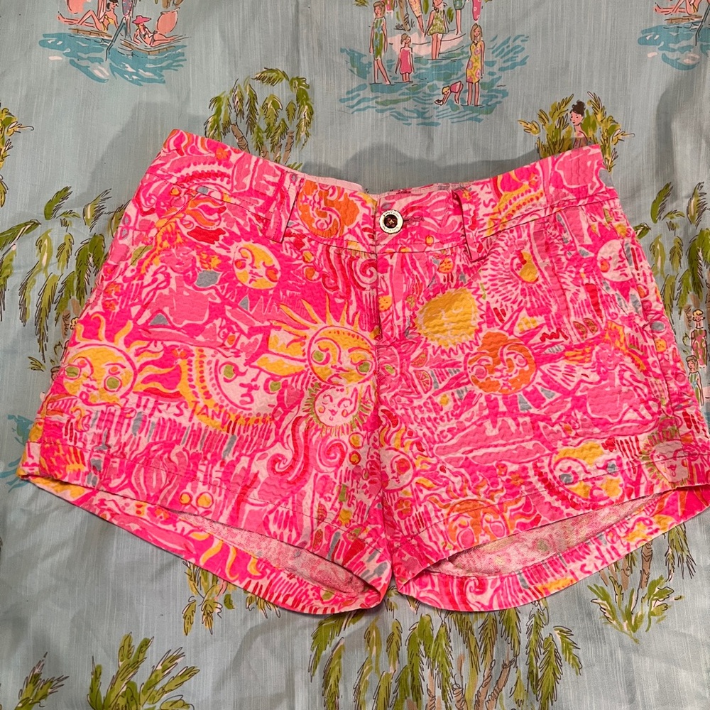 Lilly Pulitzer Callahan Shorts Pink Pout More Kinis in the Keys Size 6 EUC